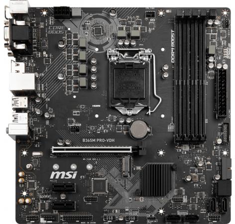 Материнская плата MSI B365M PRO-VDH Socket 1151 v2 B365 4xDDR4 1xPCI-E 16x 2xPCI-E 1x 6 mATX Retail
Материнская плата MSI B365M PRO-VDH Socket 1151 v2 B365 4xDDR4 1xPCI-E 16x 2xPCI-E 1x 6 mATX Retail