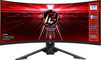 Монитор ASRock  Phantom Gaming PG34WQ15R3A черный
