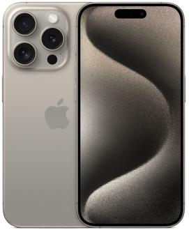 Смартфон Apple A3104 iPhone 15 Pro 128Gb титан моноблок 3G 4G 2Sim 6.1" 1179x2556 iOS 17 48Mpix 802.11 a/b/g/n/ac/ax NFC GPS Protect