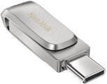 Флешка 64Gb SanDisk Ultra Dual Drive Luxe USB Type-C USB 3.1 серебристый SDDDC4-064G-G46