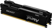 Оперативная память для компьютера 8Gb (2x4Gb) PC4-14900 1866MHz DDR3 DIMM CL10 Kingston FURY Beast Black KF318C10BBK2/8
