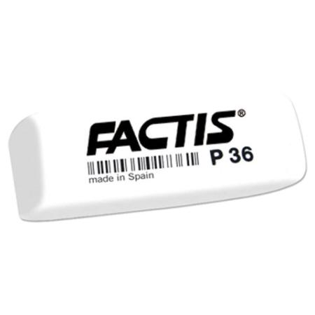 

Резинка стирательная FACTIS Plastic P 20 (Испания), 61х22х11 мм, мягкая, картонный держатель, CPFP20