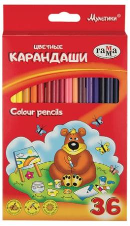 Набор цветных карандашей Гамма Мультики 36 шт 174 мм