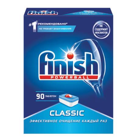 Таблетки для мытья посуды в посудомоечных машинах 90 шт. FINISH (Финиш) Classic "PowerBall", 257268