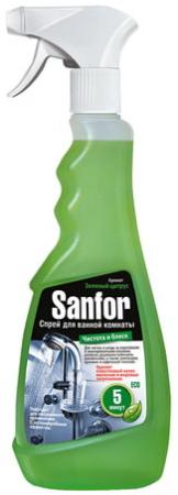 Средство для чистки ванн и душевых 500 г, SANFOR (Санфор), распылитель, 3016