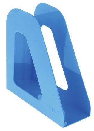 Лоток вертикальный для бумаг СТАММ "Фаворит", ширина 90 мм, голубой, ЛТ722
