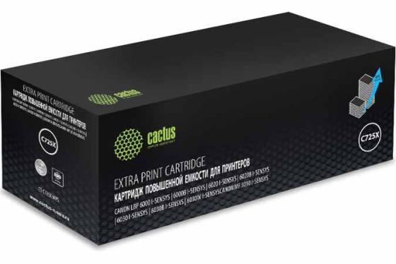Тонер Картридж Cactus CS-C725X-MPS черный (3000стр.) для Canon LBP 6000/6020/6030B i-Sensys