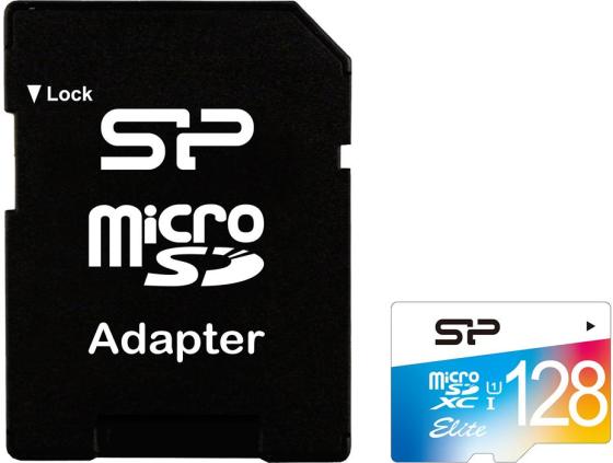 Флеш карта microSDXC 128Gb Class10 Silicon Power SP128GBSTXBU1V21SP + adapter Card Reader lenovo memory card reader usb 3 0 sd card reader 5gbps 4 in 1 tf cf ms security digital memory card reader adapter support 2tb multi function conversion computer driving recorde