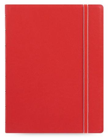 

Тетрадь Filofax CLASSIC BRIGHT 115008 A5 PU 56л линейка съемные листы спираль двойная красный