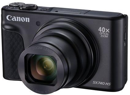 

Фотоаппарат Canon PowerShot SX740HS черный 21.1Mpix Zoom40x 3" 4K SDXC/SD/SDHC CMOS 1x2.3 IS opt 1minF turLCD 10fr/s 30fr/s HDMI/WiFi/NB-13L