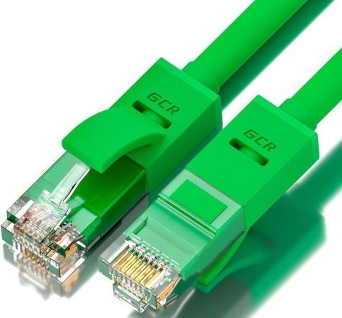 Greenconnect Патч-корд прямой 7.5m, UTP кат.5e, зеленый, позолоченные контакты, 24 AWG, литой, GCR-LNC05-7.5m, ethernet high speed 1 Гбит/с, RJ45, T568B