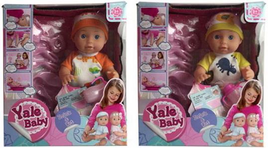 

Пупс 25cм Yale Baby, пьет, писает, аксесс.7 предм., в ассорт., кор