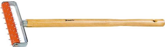 Валик для гипсокартона, 150 мм, игольчатый, деревянная ручка 500 мм// MTX