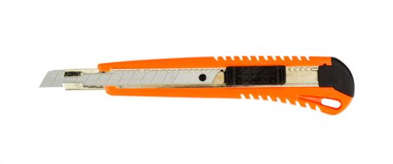 Нож,9 мм, выдвижное лезвие, металлическая направляющая// Sparta