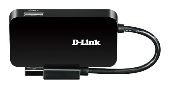 Адаптер D-Link DUB-1341/B1A Компактный концентратор с 4 портами USB 3.0