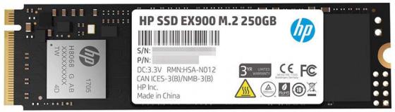 Твердотельный накопитель SSD M.2 250 Gb HP EX900 Read 2100Mb/s Write 1300Mb/s 3D NAND TLC 2YY43AA
