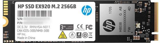 Твердотельный накопитель SSD M.2 256 Gb HP EX920 Read 3200Mb/s Write 1200Mb/s 3D NAND TLC 2YY45AA