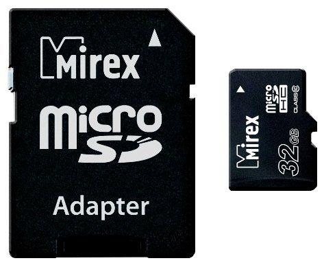 Флешка 32Gb Mirex 13613-AD10SD32 microSDHC черный