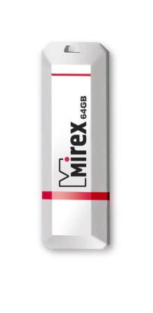 Флеш накопитель 64GB Mirex Knight, USB 2.0, Белый флеш накопитель 8gb mirex knight usb 2 0 черный