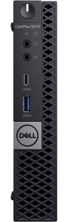 

ПК Dell Optiplex 5070 Micro i7 9700T (2)/8Gb/SSD256Gb/UHDG 630/Windows 10 Professional 64/GbitEth/WiFi/BT/90W/клавиатура/мышь/черный