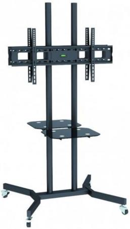 

ScreenMedia T1016 Передвижная стойка для двух дисплеев 32"-63" тв/жк, VESA: 600x400, высота 1700 мм, нагрузка 160 кг, две стеклянные полки для аппаратуры, черный цвет (2 места)