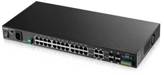 

ZYXEL MGS3520-28 28-port Managed Metro Gigabit Switch with 4 of 28 RJ-45 connectors shared with SFP slots