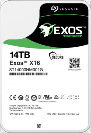 Жесткий диск 3.5" 14 Tb 7200 rpm 256 Mb cache Seagate Exos X16 SATA III 6 Gb/s ST14000NM001G