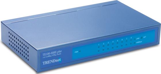 Коммутатор TRENDnet TE100-S88Eplus, 8-port mini Switch 10/100Mbps Fast Ethernet неисправное оборудование