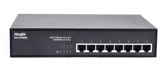 Коммутатор [RG-S1808G] Ruijie Networks RG-S1808G Неуправляемый коммутатор, 8 10/100/1000BASE-T