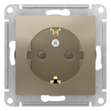 

Механизм розетки SCHNEIDER ELECTRIC ATN000545 1-м сп atlas design с заземл. защ. шторки 16а шампан