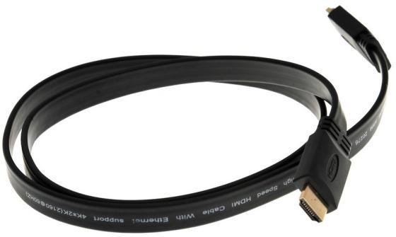 Фото - Кабель HDMI 1м VCOM Telecom CG522F-1M плоский черный кабель hdmi 1м perfeo h1301 плоский черный