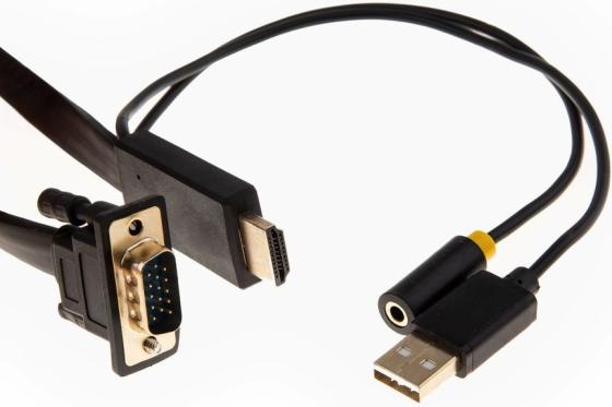 Кабель-переходник HDMI+audio+USB --> VGA_M/M 1,8м Telecom <TA675-1.8M>