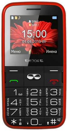 Мобильный телефон Texet TM-B227 красный 2.2" Bluetooth