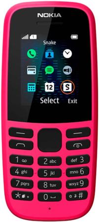 Мобильный телефон NOKIA 105 SS TA-1203 розовый 1.77" 4 Мб