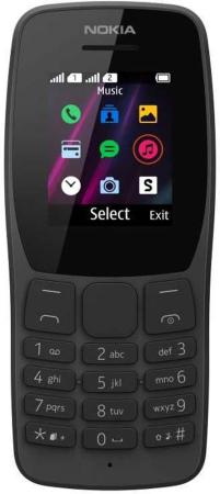 Мобильный телефон NOKIA 110DS черный 1.77" Bluetooth