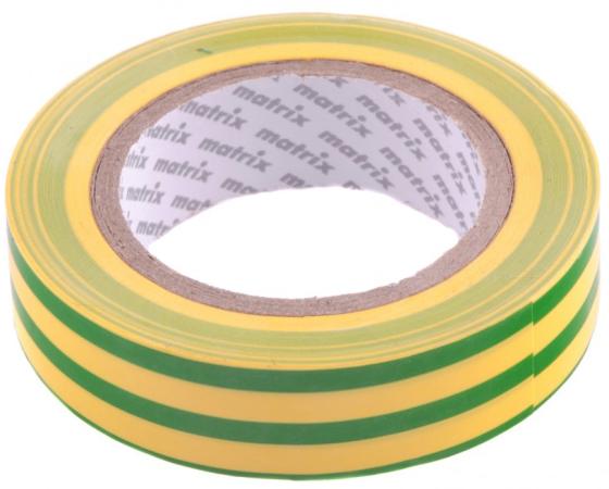 Изолента ПВХ, 15 мм х 10 м, желто-зеленая, 150мкм// Matrix