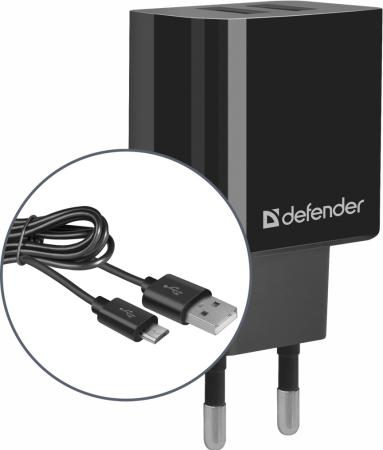 Сетевой адаптер Defender UPC-21 2.1A 2 х USB черный