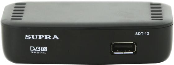 

Ресивер DVB-T2 Supra SDT-12 черный