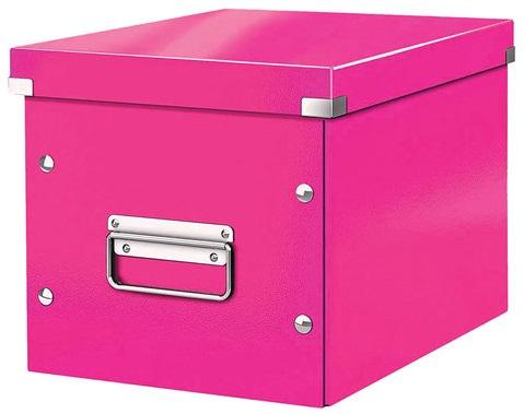 Короб архивный LEITZ "Click & Store" L, 310х320х360 мм, ламинированный картон, разборный, розовый, 61080023