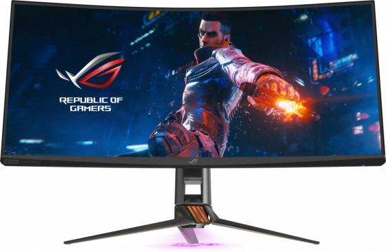 

Монитор 35" ASUS ROG SWIFT PG35VQ черный VA 3440x1440 1000 cd/m^2 2 ms HDMI DisplayPort Аудио USB 90LM03T0-B02370