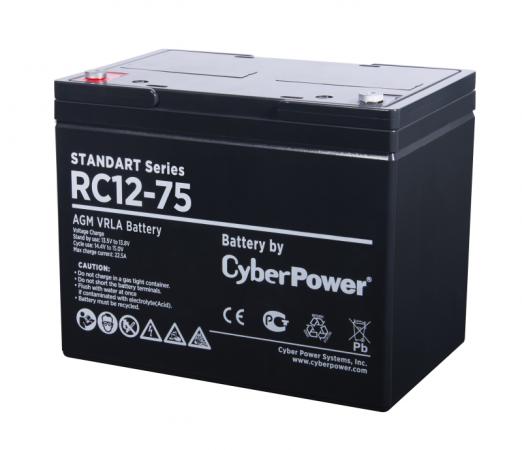 

Battery CyberPower Standart series RC 12-75 / 12V 75 Ah