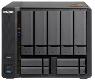 

SMB QNAP TS-963X-2G 9-Bay NAS, AMD GX-420MC 4-core 2.0GHz 2 GB DDR3L (1 x 2 GB) up to 16 GB (2 x 8 GB), 5 x 3.5" and 4 x 2.5" drive slots, 1 x 10GbE 10GBASE-T 1 x GbE LAN