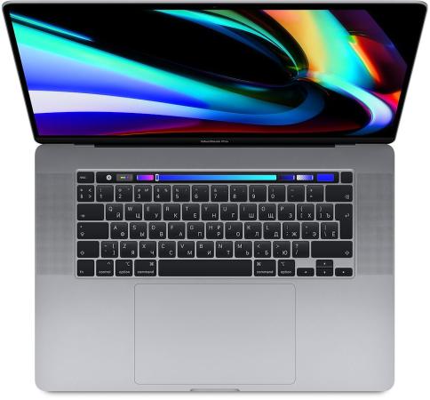 Ноутбук Apple MacBook Pro 16" 3072х1920 Intel Core i9-9880H 1024 Gb 16Gb Bluetooth 5.0 AMD Radeon Pro 5500M 4096 Мб серый macOS MVVK2RU/A