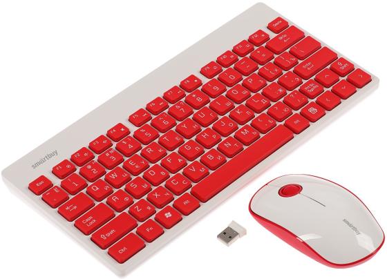 Комплект клавиатура+мышь Smartbuy 220349AG красно-белый [SBC-220349AG-RW]