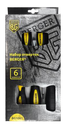 

Набор отверток крестообразная шлицевая BERGER BG1061 BG1061