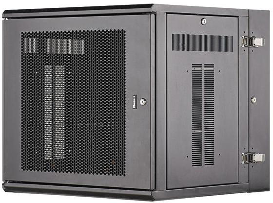 Шкаф коммутационный Panduit (PZWMC12P) настенный 12U 635x635мм пер.дв.перфор. металл направл.под винты 115кг черный