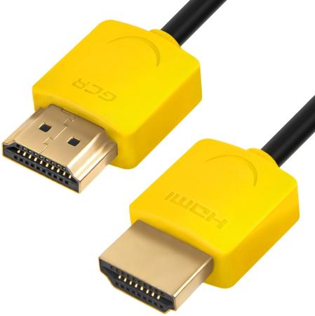 Кабель HDMI 0.5м Green Connection GCR-51584 круглый черный/желтый