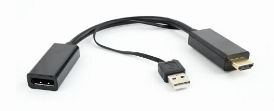 Переходник HDMI DisplayPort 0.15м Gembird DSC-HDMI-DP круглый черный greenconnect gcr cvdp03 переходник displayport hdmi