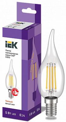 Iek LLF-CB35-5-230-30-E14-CL Лампа LED СВ35 св.н/ветру 5Вт 230В 3000К E14 серия 360°