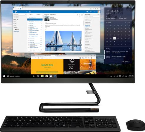 

Моноблок Lenovo IdeaCentre A340-22IWL 21.5" Full HD i3 10110U (2.1)/4Gb/SSD256Gb/UHDG/DVDRW/Windows 10 Home/GbitEth/WiFi/BT/65W/клавиатура/мышь/Cam/черный 1920x1080